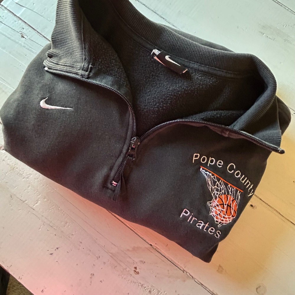 Nike Pope County Pirates Basketball Quarter Zip Pullover Sweatshirt Men's Medium